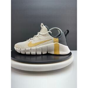 Nike Free Metcon 3 Womens 7.5 Light Orewood Brown Gold Running Shoes CJ6314-170